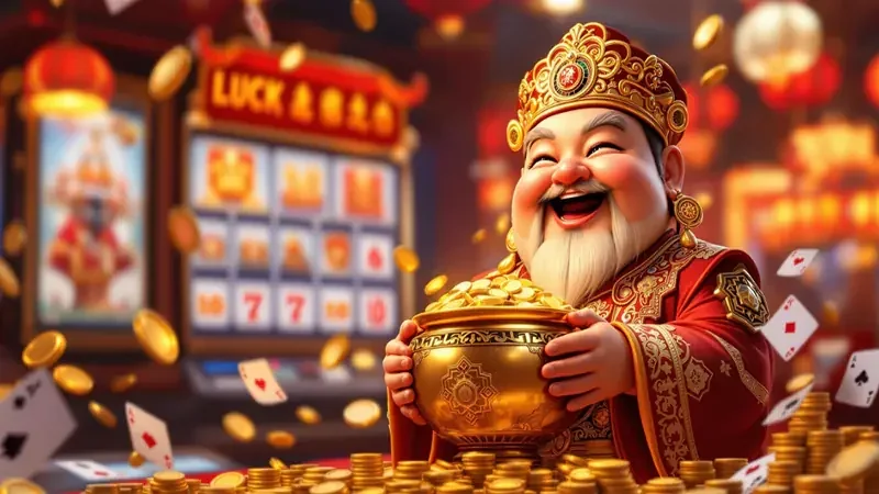 Tampilan visual permainan slot dengan reel bercahaya